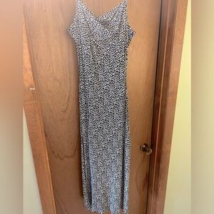 Banana Republic Leopard black/white Cowl Neck Slip Dress